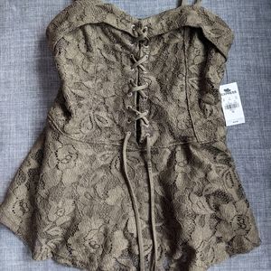 Express Olive Green Tank Top